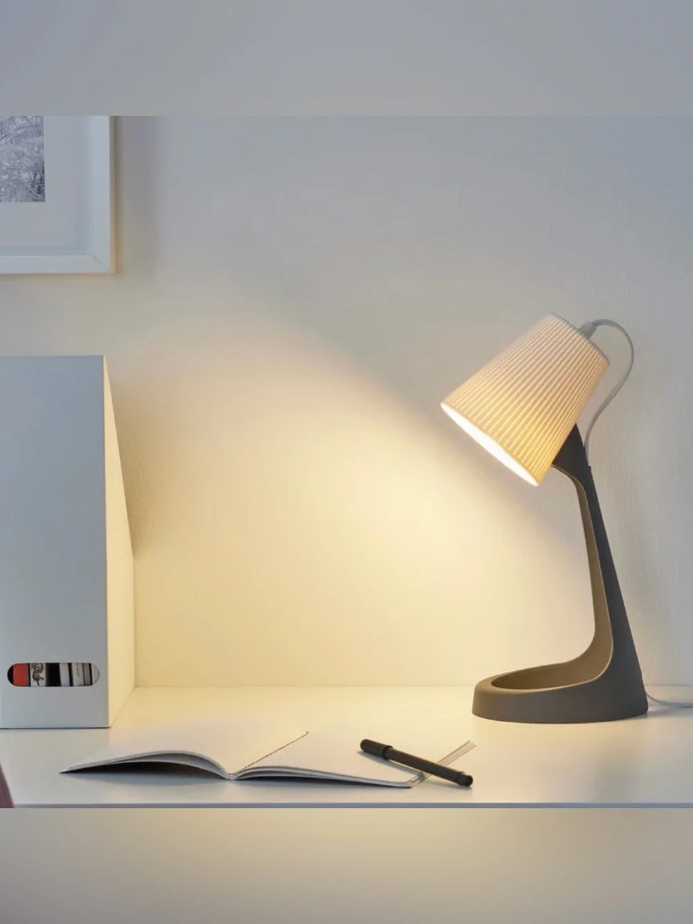 IKEA SVALLET Work lamp, dark gray/white